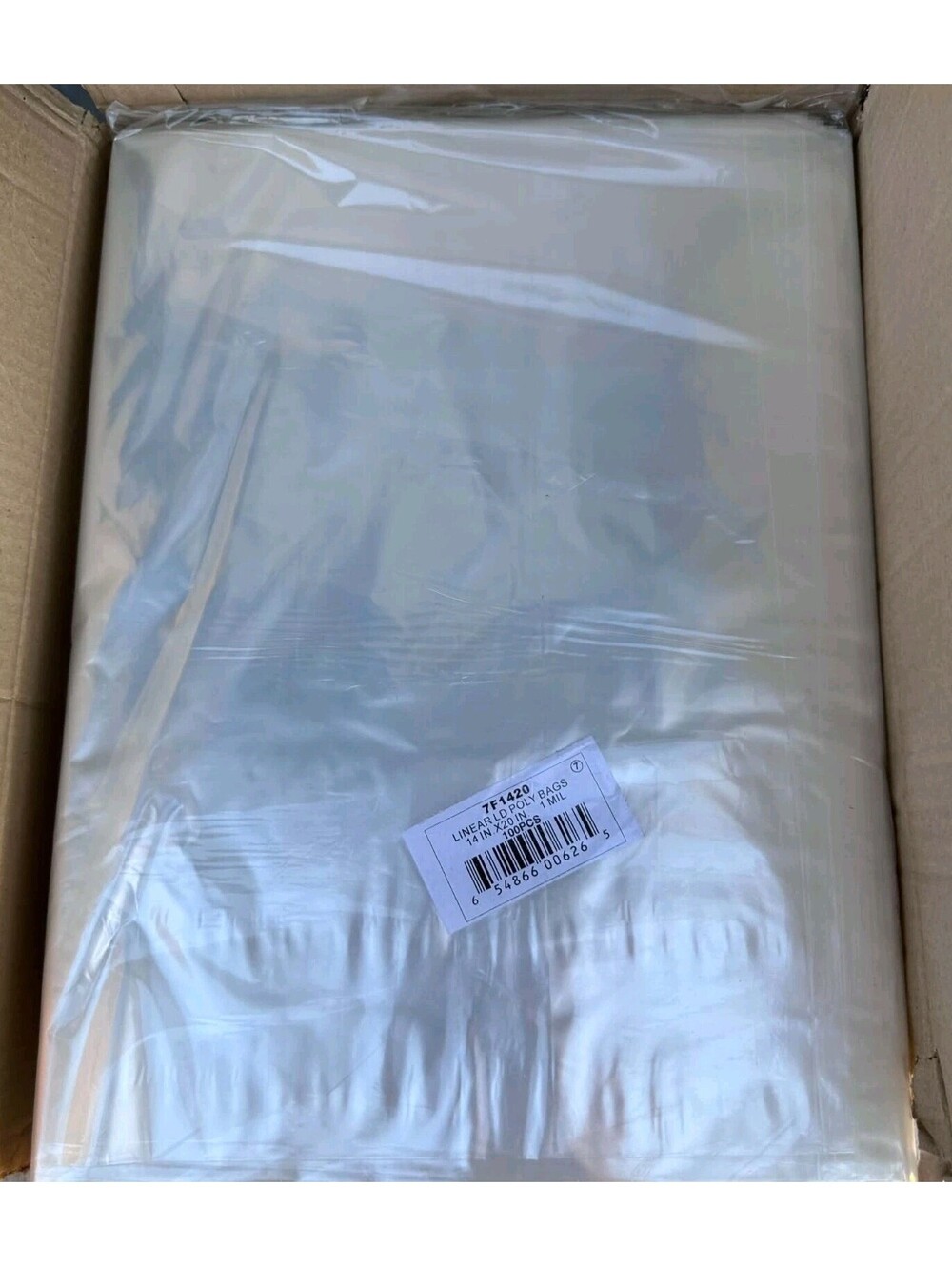 Elkay Clear Linear LD Poly Bags 14x20 1 Mil Open Top 100 Count 7F1420
